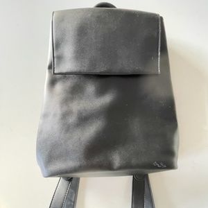 New Black leather backpack purse